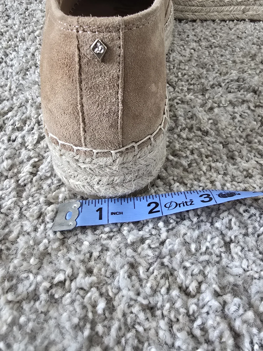 Sam Edelman Women's Beige Suede Espadrille Slip-On Flat Round Toe US 8.5